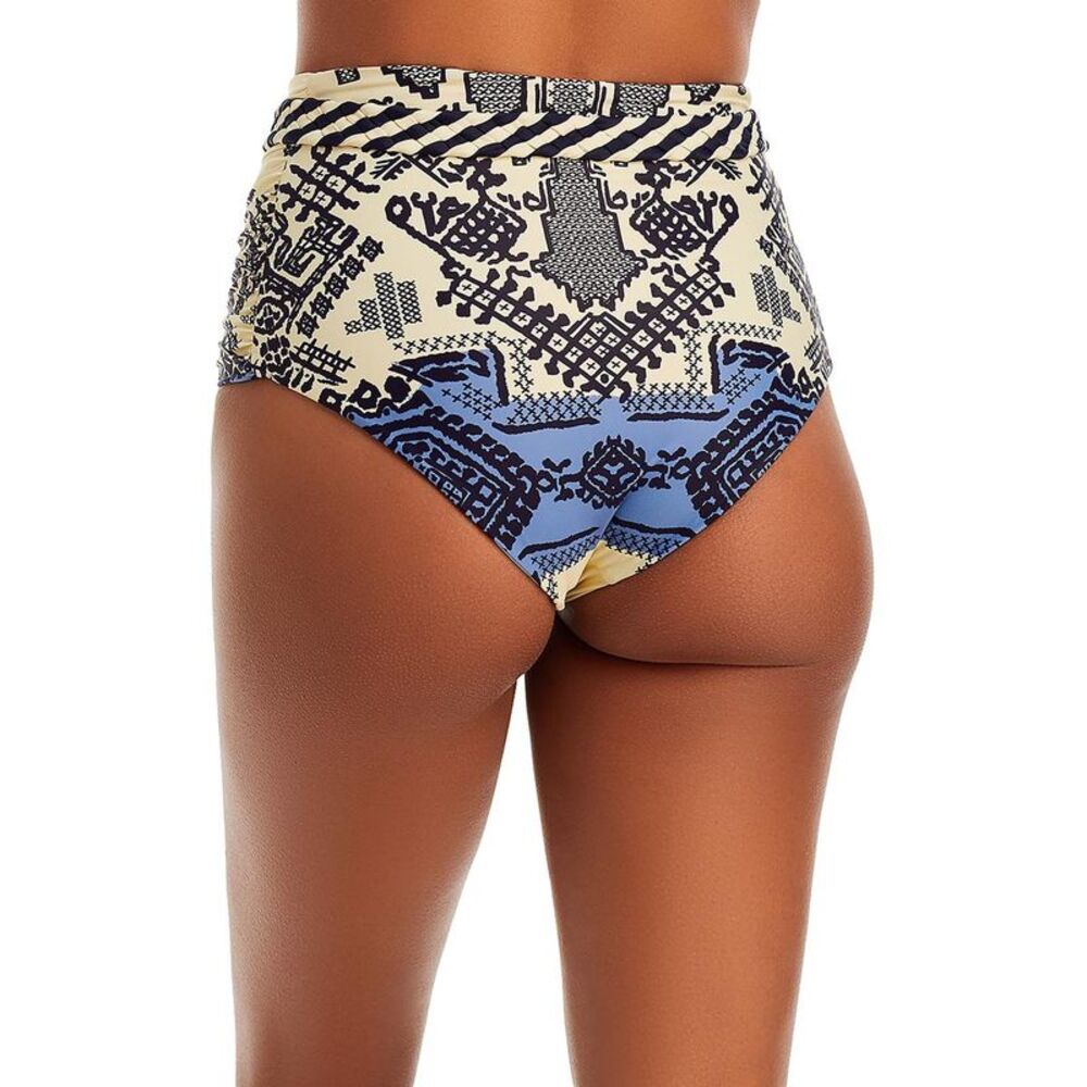 Johanna Ortiz Womens Ivory High Waist Printed Swim Bottom Separates NWT - Picture 2 of 2
